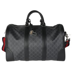 Gucci Black GG Supreme Canvas Medium Carry On Duffle