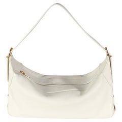 Celine White Supple Calfskin Medium Romi