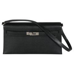 Hermès Black Chevre Chamkila Kelly Elan PHW
