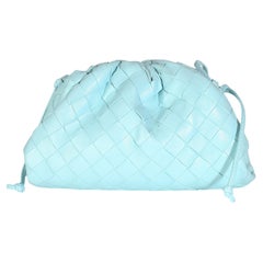 Bottega Veneta Topazio Silber Intrecciato Nappa Minibeutel aus Silber