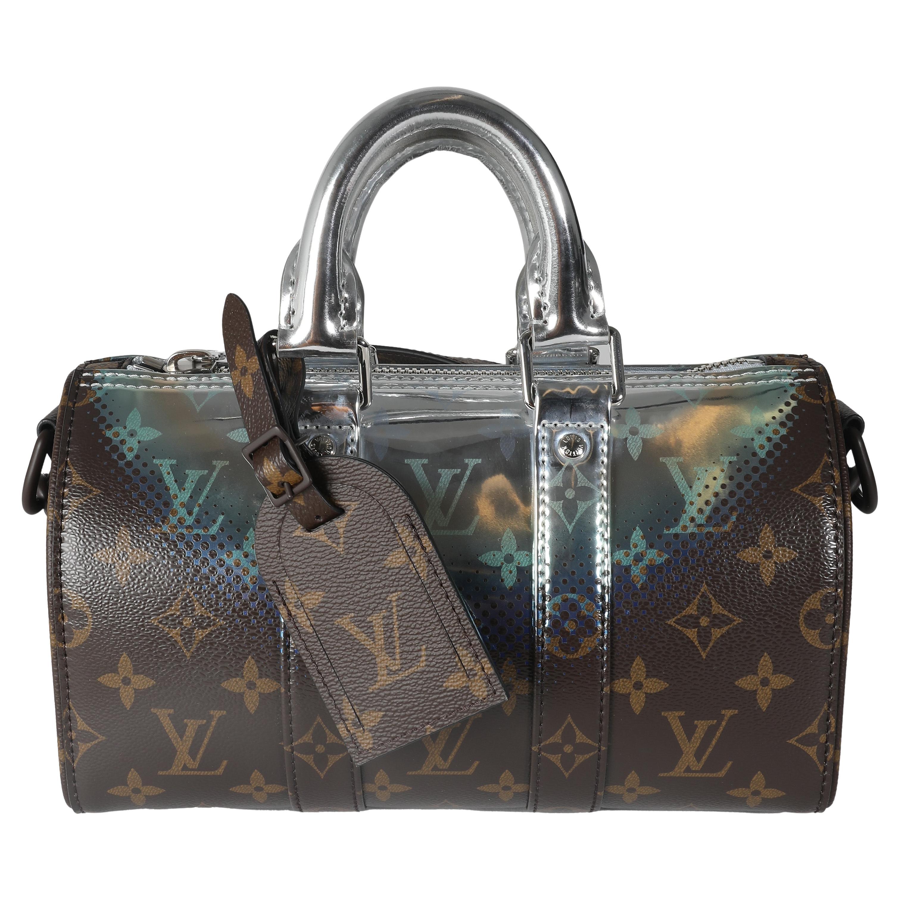 Louis Vuitton Monogram Canvas Metallic Nebula Keepall Bandouliere 25