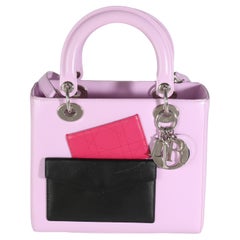 Christian Dior Pink Lambskin Pockets Medium Lady Dior