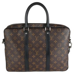 Louis Vuitton Monograma Macassar Porte Documents Voyage PM