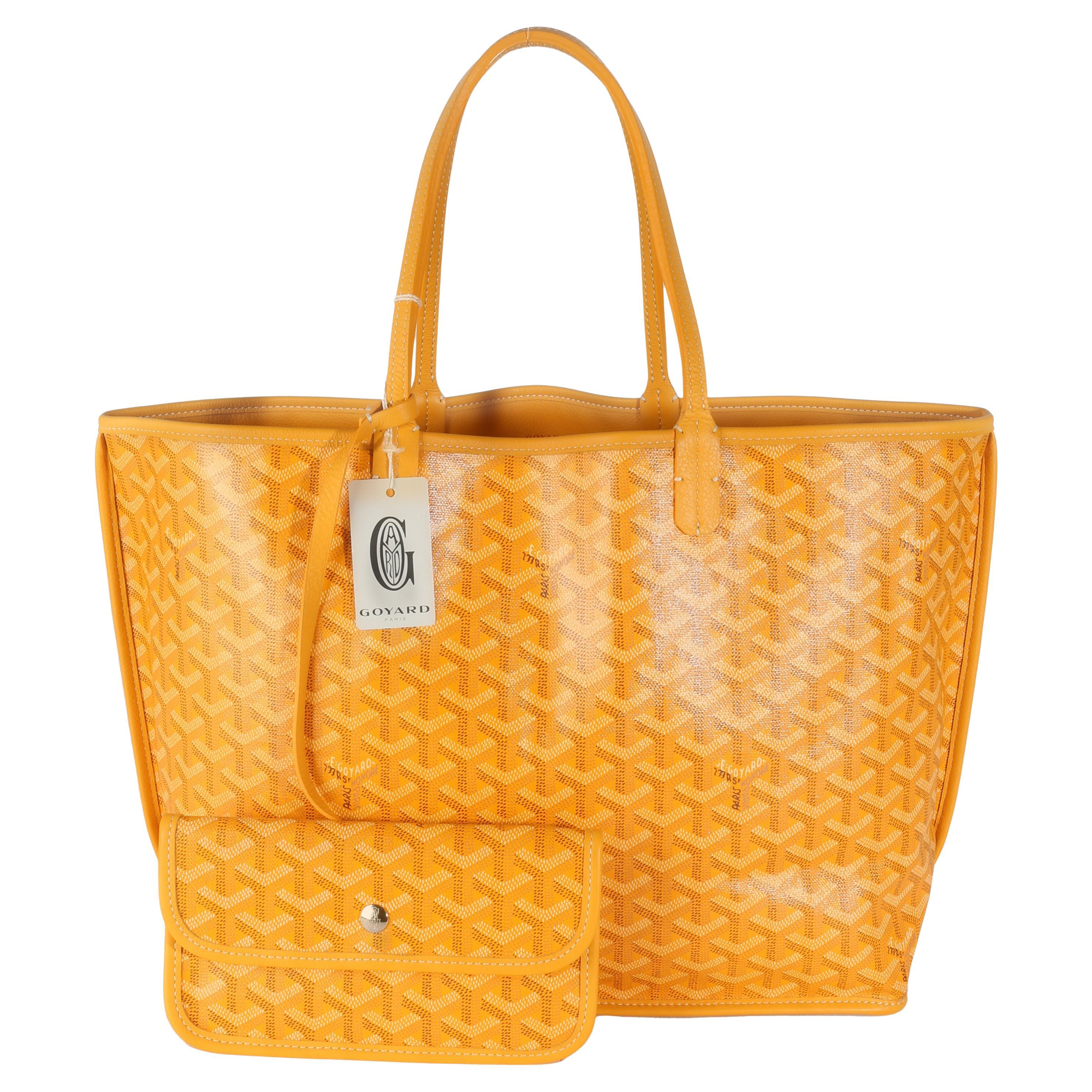 Goyard Yellow Goyardine Canvas Reversible Anjou PM For Sale