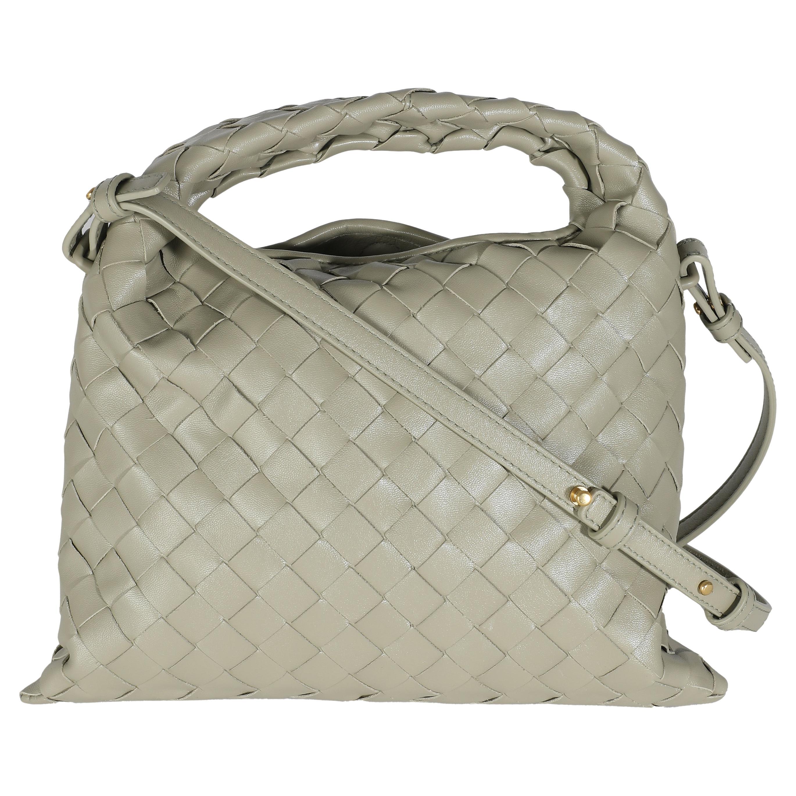 Bottega Veneta Travertine Nappa Intrecciato Mini Hop Hobo For Sale