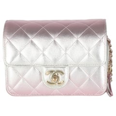 Chanel Oro Rosa Ombre Metallic Lambskin Like A Wallet Flap Bag