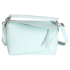 Loewe Blue Iceberg Classic Calfskin Small Puzzle Edge Bag