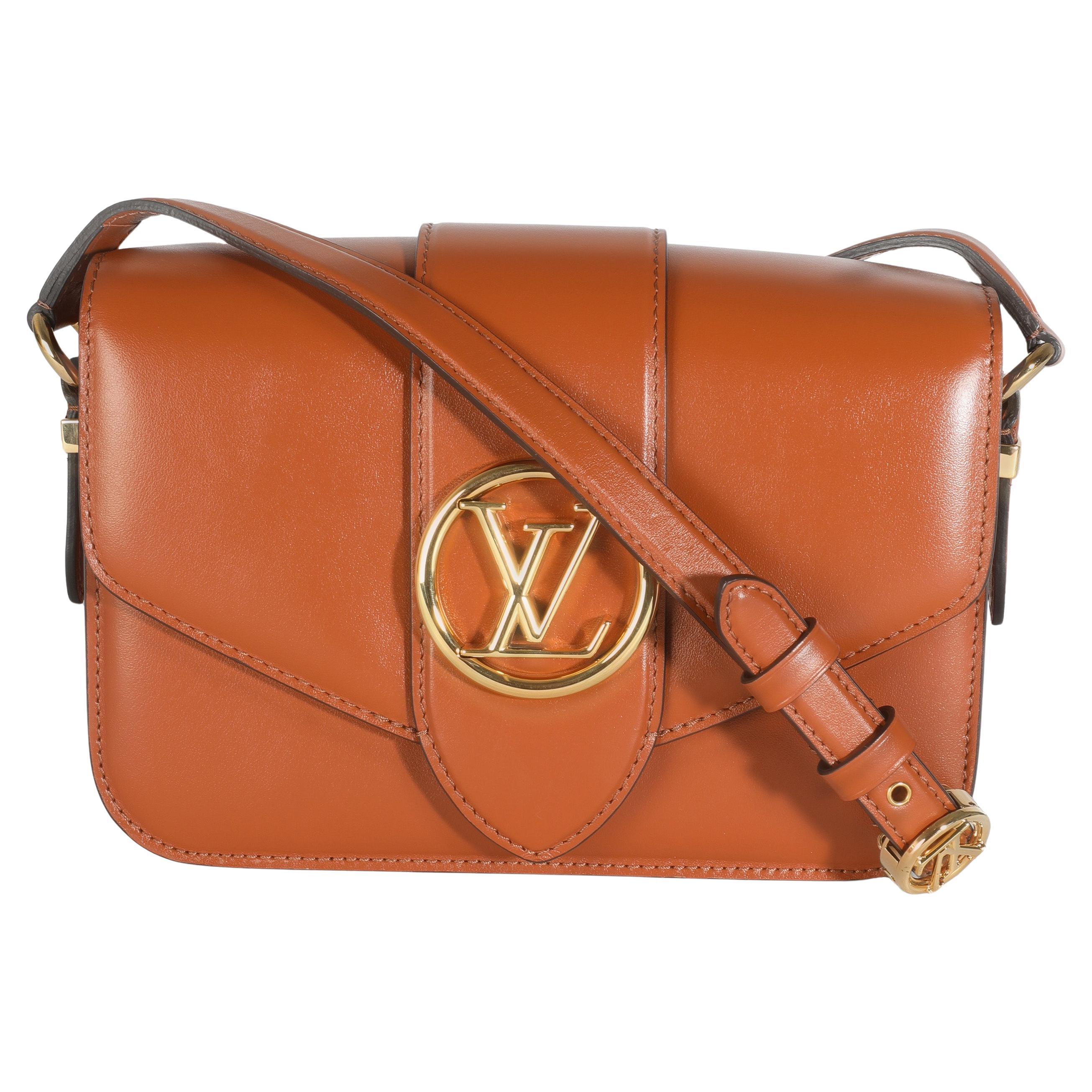 Louis Vuitton Golden Siena Smooth Calfskin LV Pont 9 For Sale