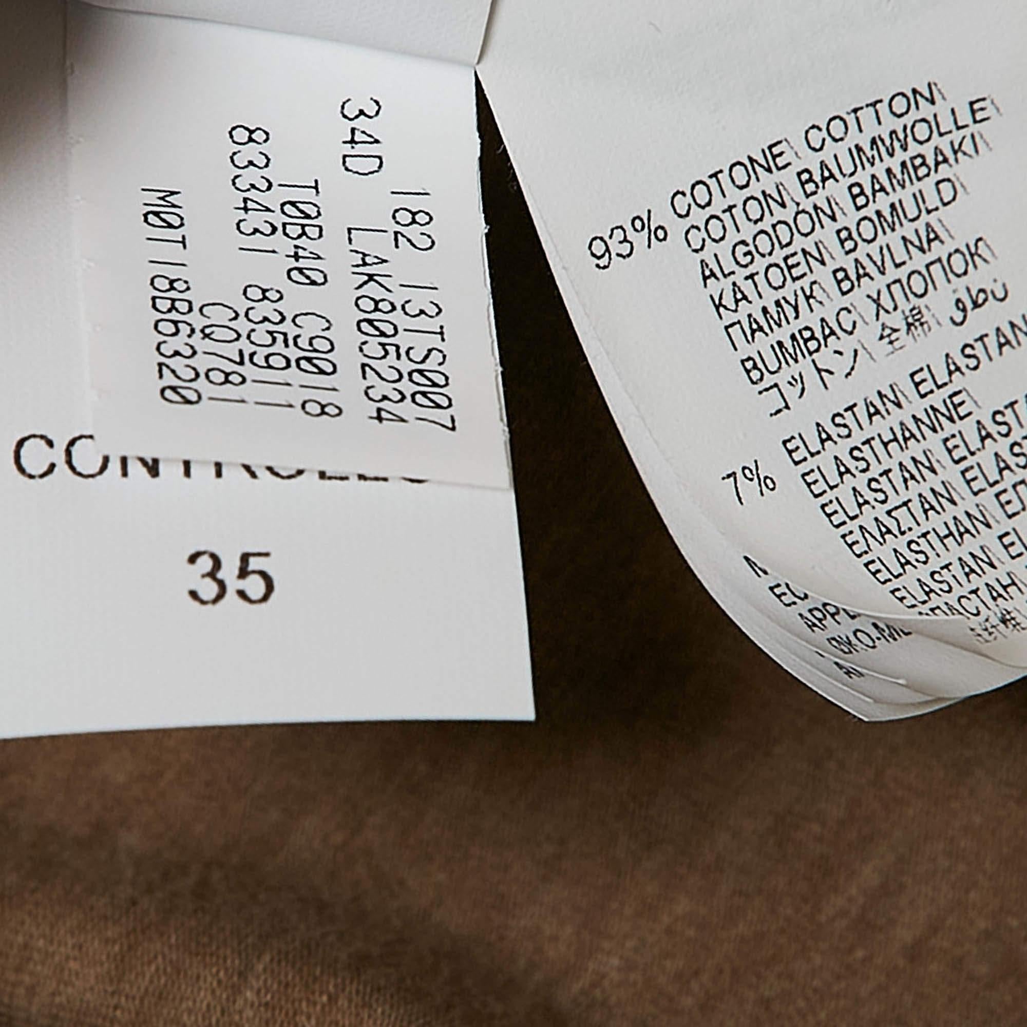 Donna Brunello Cucinelli Grigio/Beige Maglietta a maniche lunghe in cotone con dettaglio Monili XL in vendita