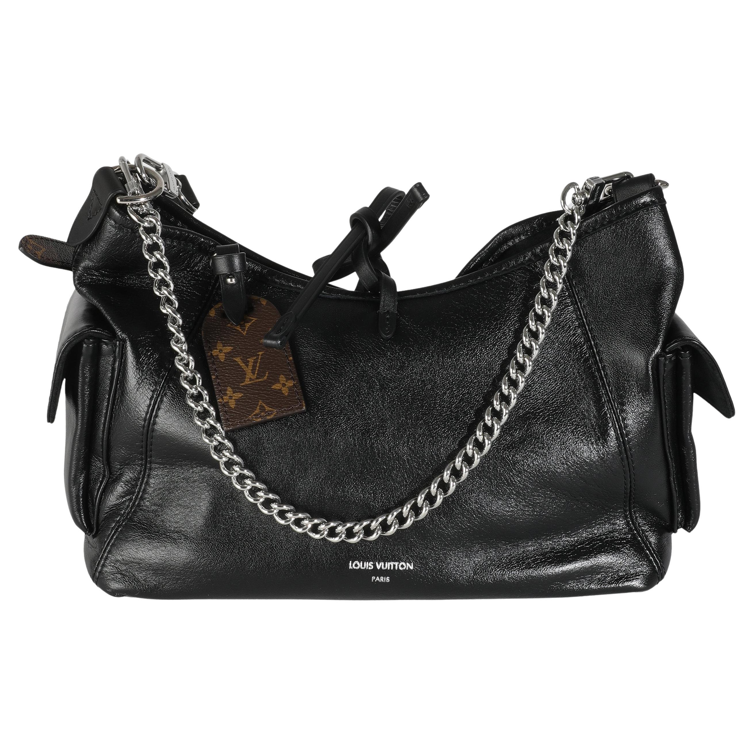 Louis Vuitton CarryAll Cargo Vibe PM in pelle di agnello nera in vendita