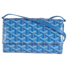 Goyard Blue Goyardine Canvas Varenne Continental Brieftasche aus Segeltuch
