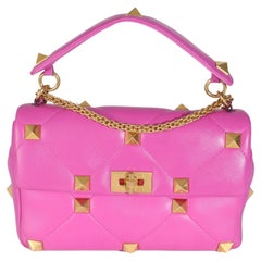 Valentino Pink Nappa Medium Roman Stud Bag