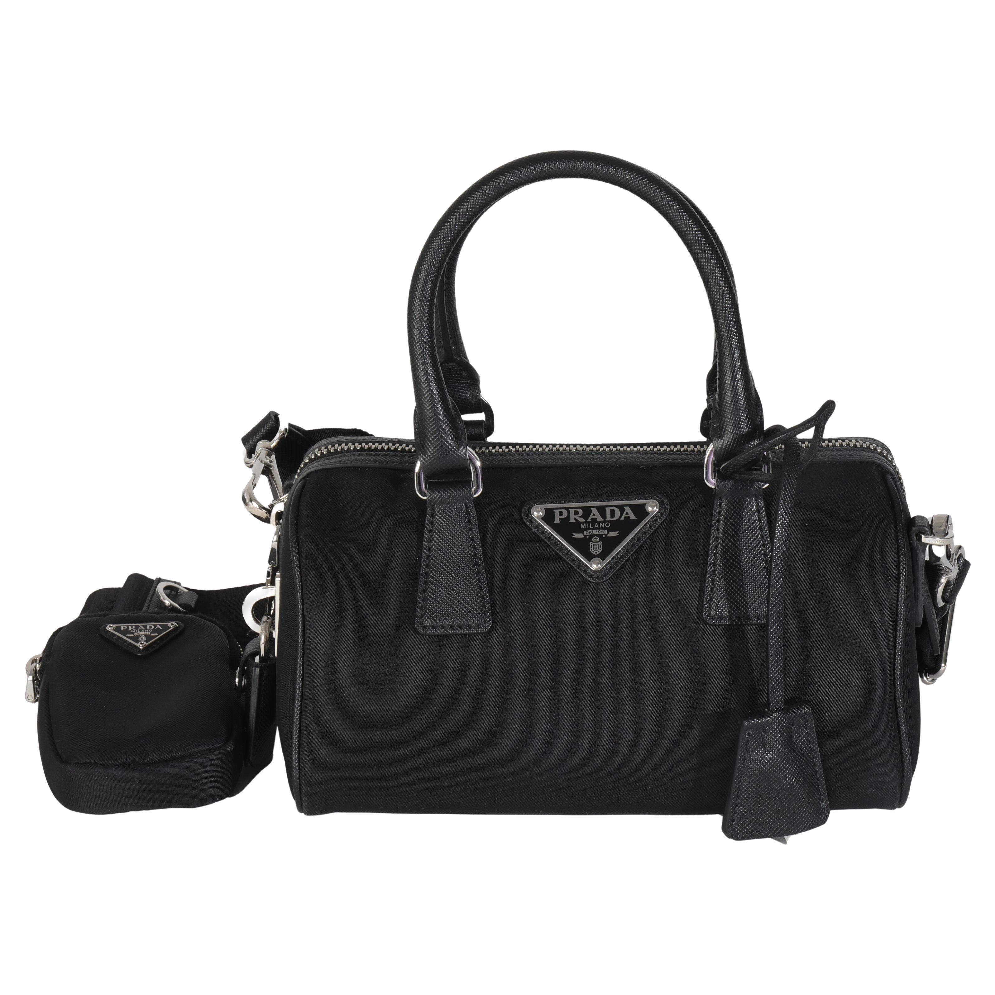 Prada Black Re-Nylon Re-Edition 2005 Top Handle Crossbody Bag