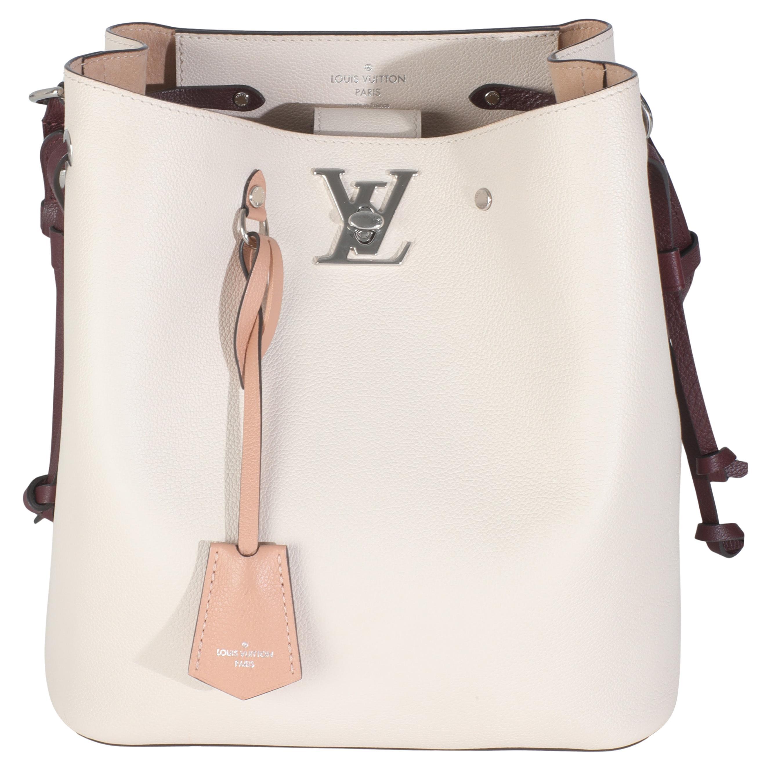 Louis Vuitton Soie Quartz Calla Calfskin Lockme Bucket Bag For Sale