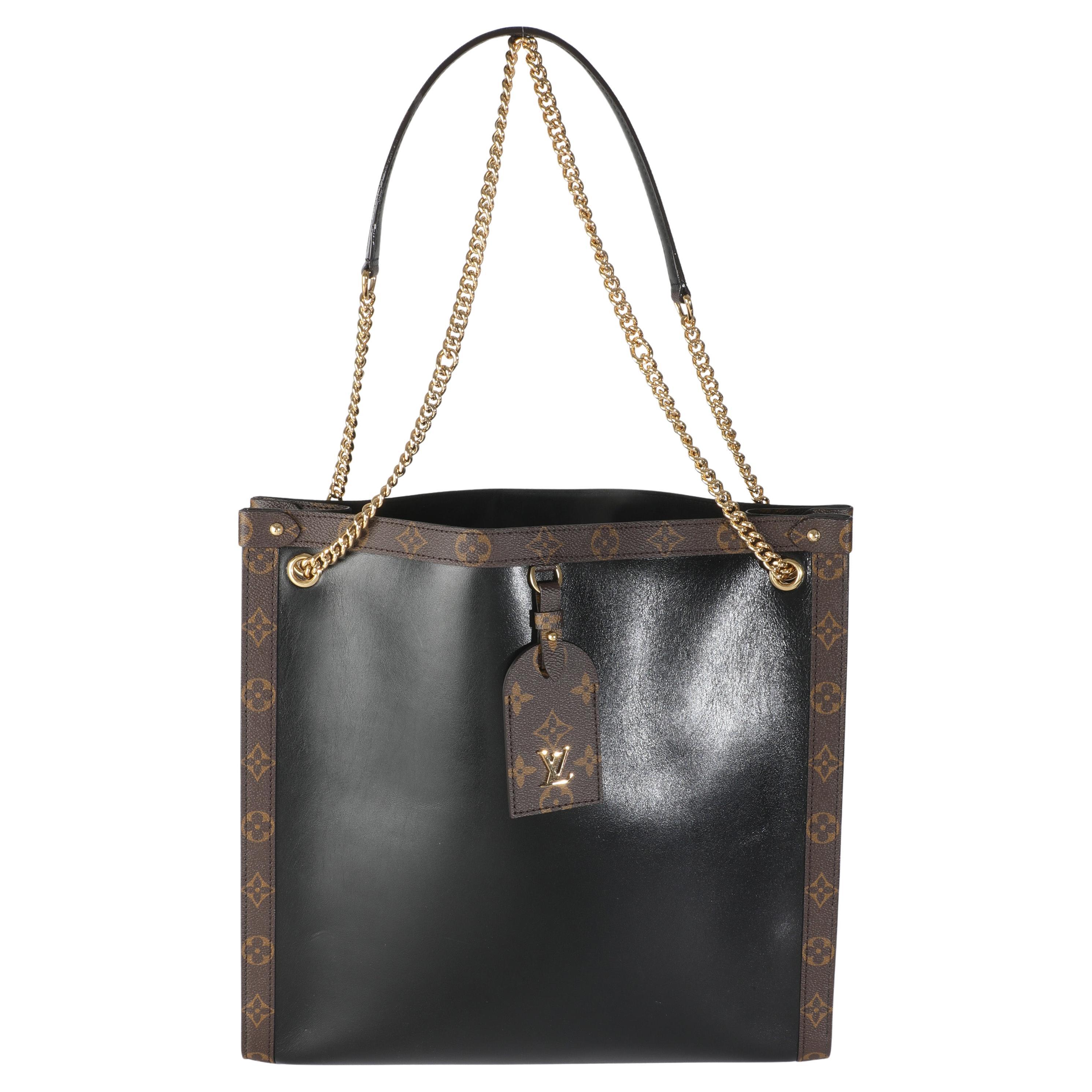 Louis Vuitton in pelle di vitello nera Monogram Canvas Nova MM LV Vibe in vendita