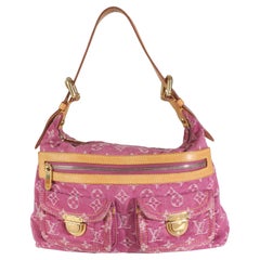 Borsa Louis Vuitton Rosa Monogram Denim Plissettata