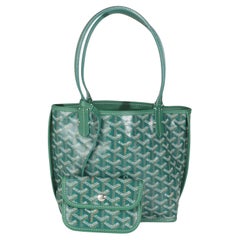 Goyard Lienzo Goyardine Verde Mini Anjou