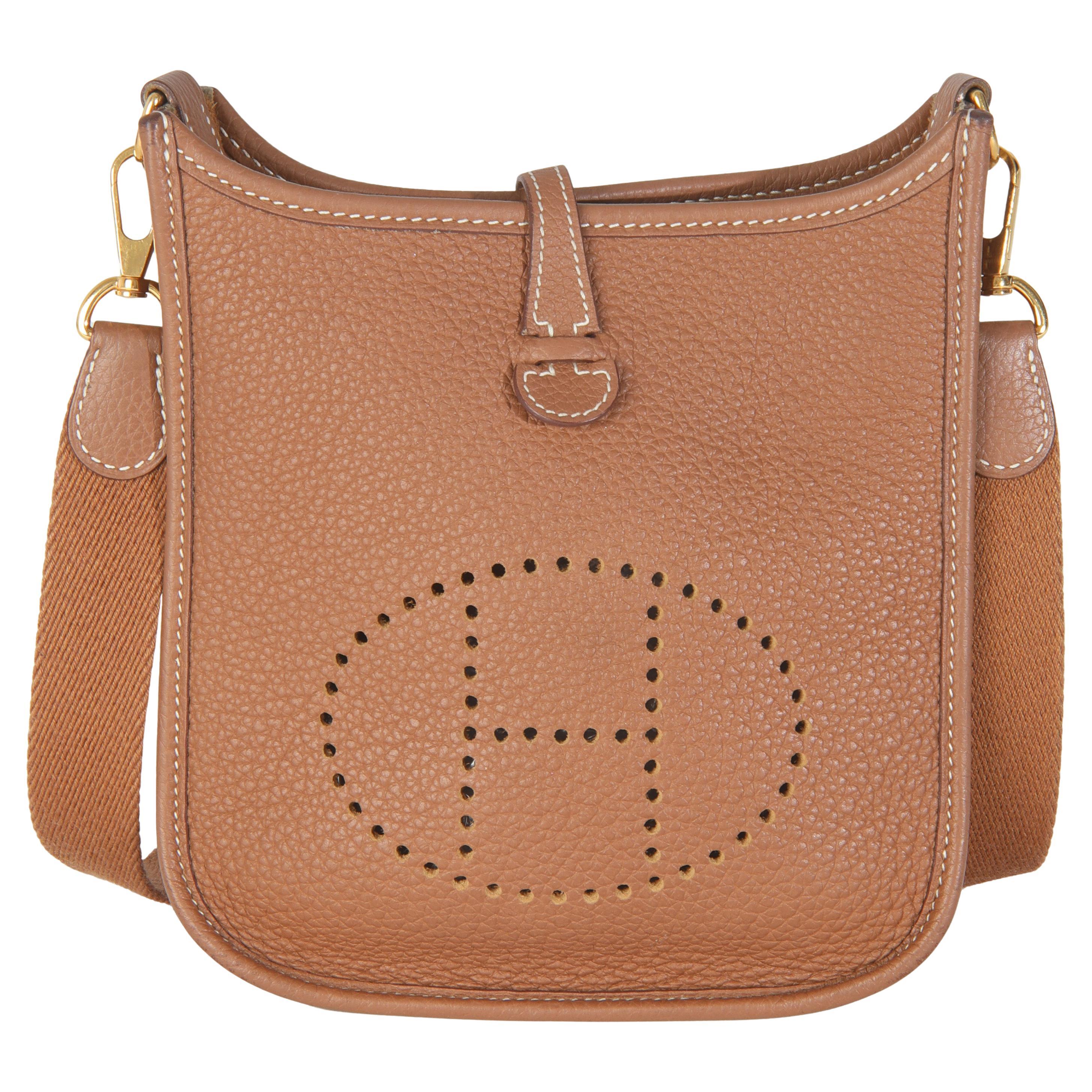 Hermès Oro Clemence Mini Evelyne TPM GHW en venta