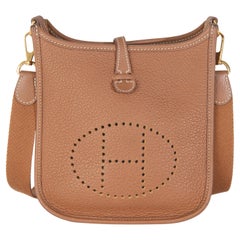 Hermès Gold Clemence Mini Evelyne TPM GHW