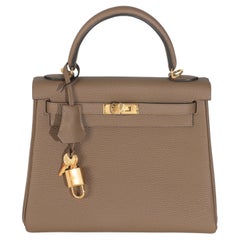 Used Hermès Beige De Weimar Togo Retourne Kelly 25 GHW