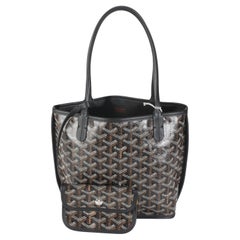 Goyard Noir Goyardine Canvas Mini Anjou