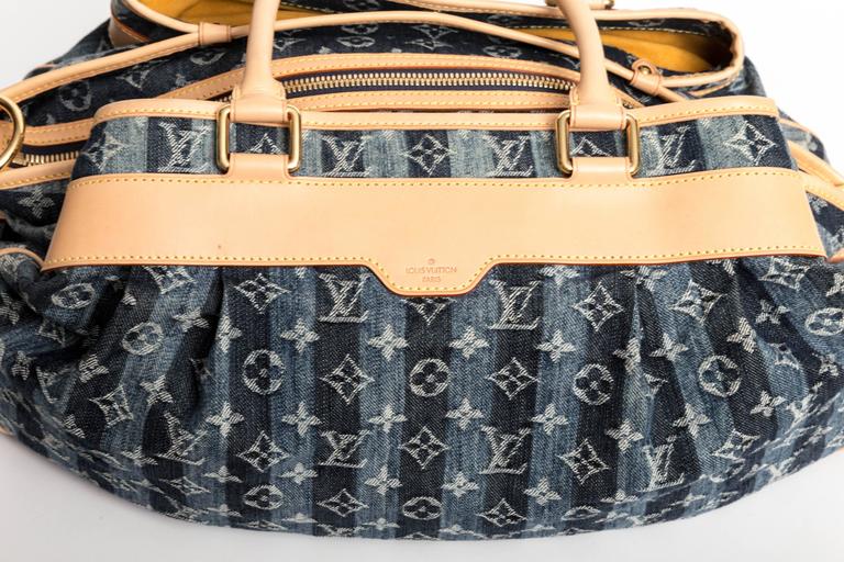 Limited Edition Louis Vuitton Denim Cruise Raye Cabas w/ Red Guitar