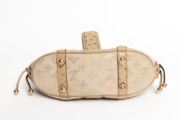 Louis Vuitton Limited Edition Ostrich and Suede Theda GM