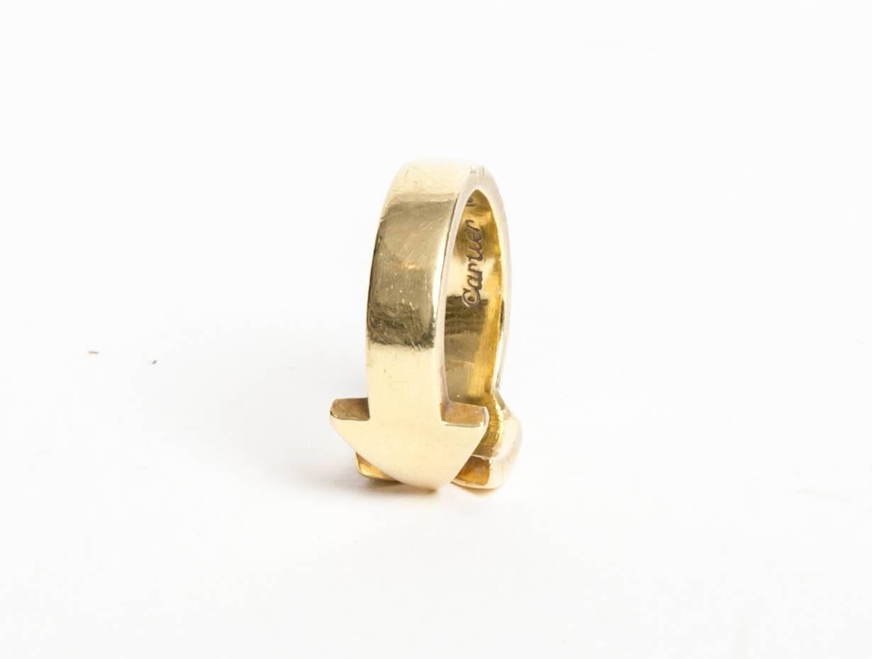 Vintage Cartier Dinh Van Gold Arrow Ring.
This ring is signed Cartier 18k and weighs 8 grams.
Stunning vintage piece.