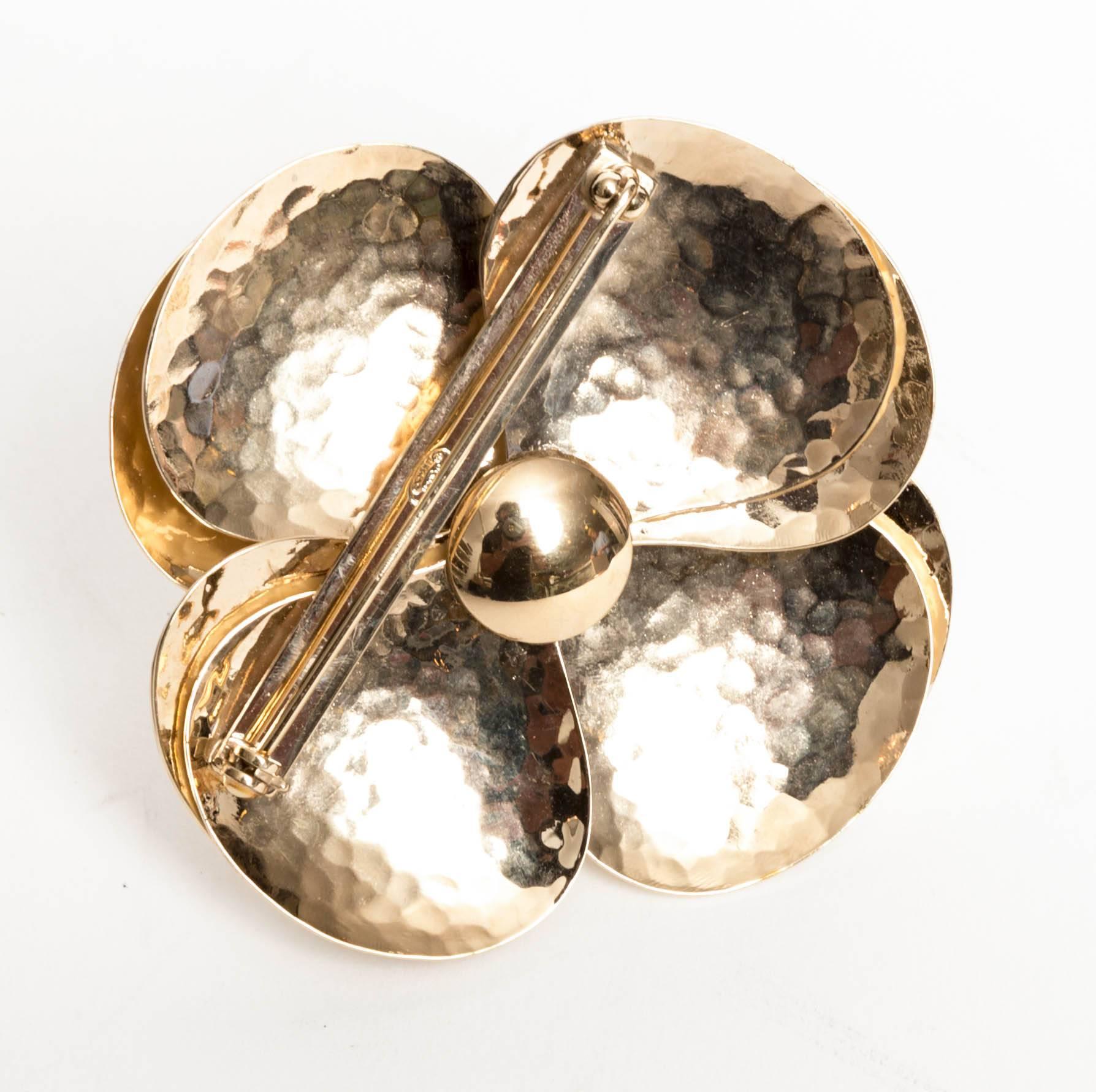Chanel Camellia Brooch In Excellent Condition In Westhampton Beach, NY