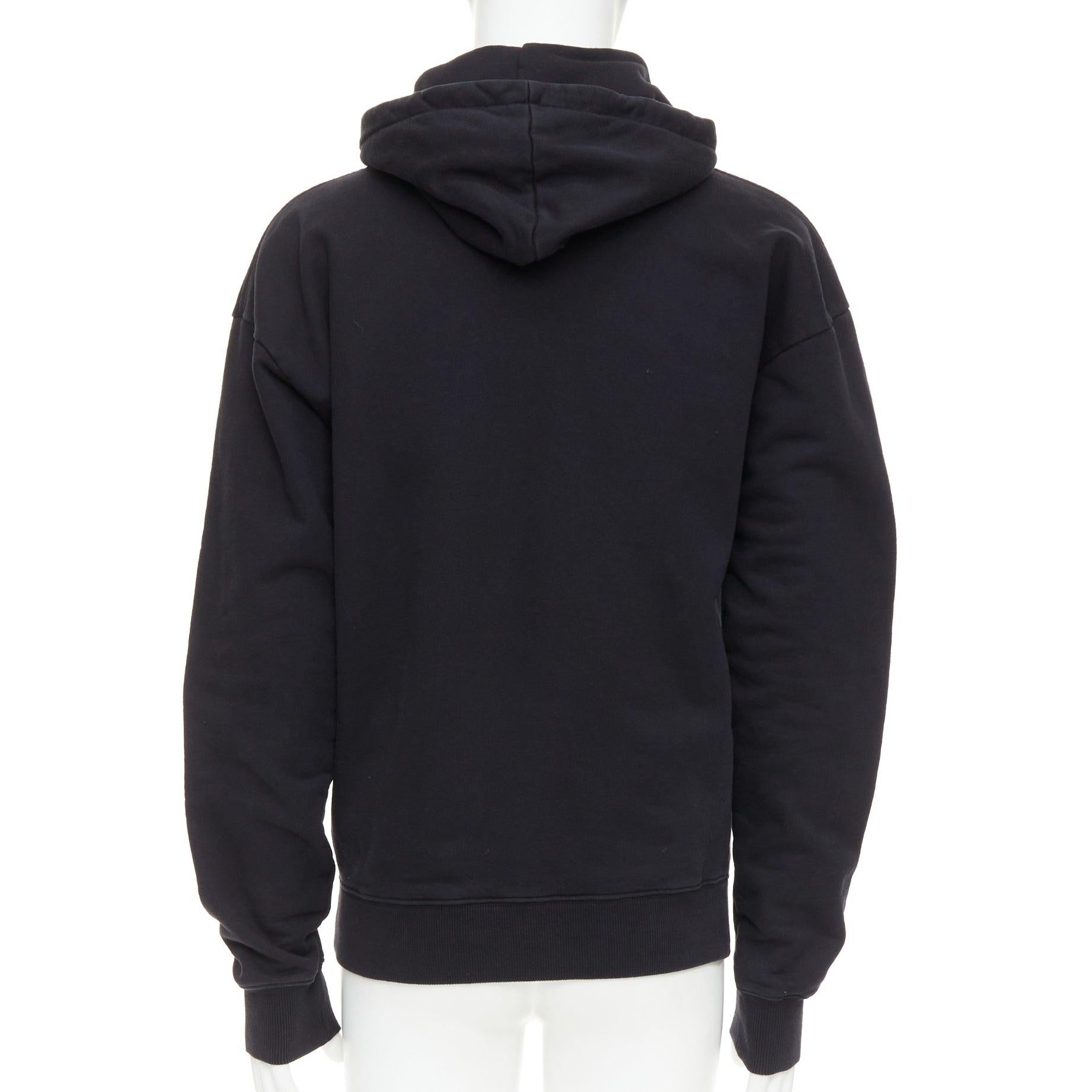 DIOR HOMME Sweat à capuche avec logo graphique en coton noir et vert XXS Pour hommes en vente