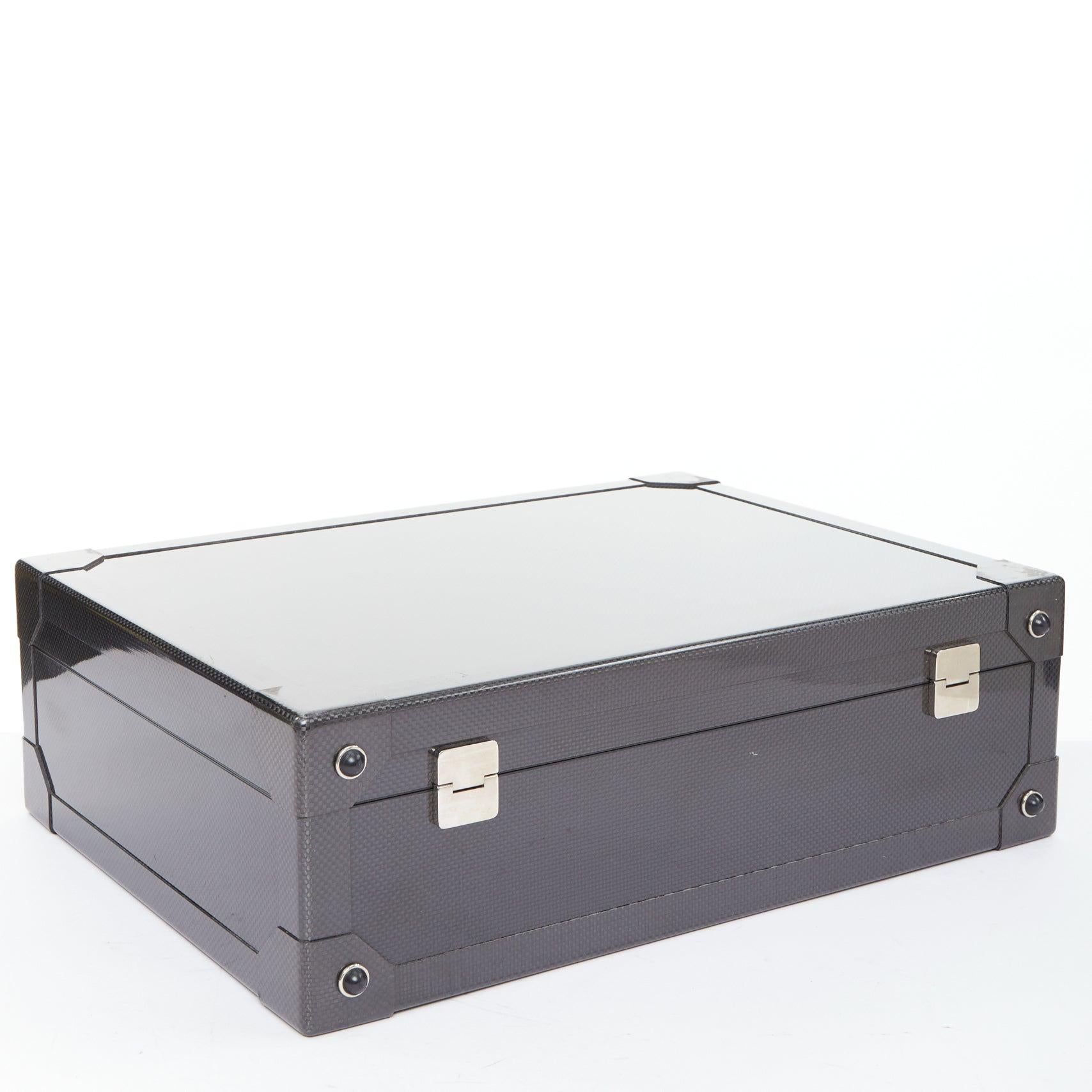 Uomo HERMES Espace PM Attache Case Edizione Limitata 500 cartella in fibra di carbonio grigia in vendita