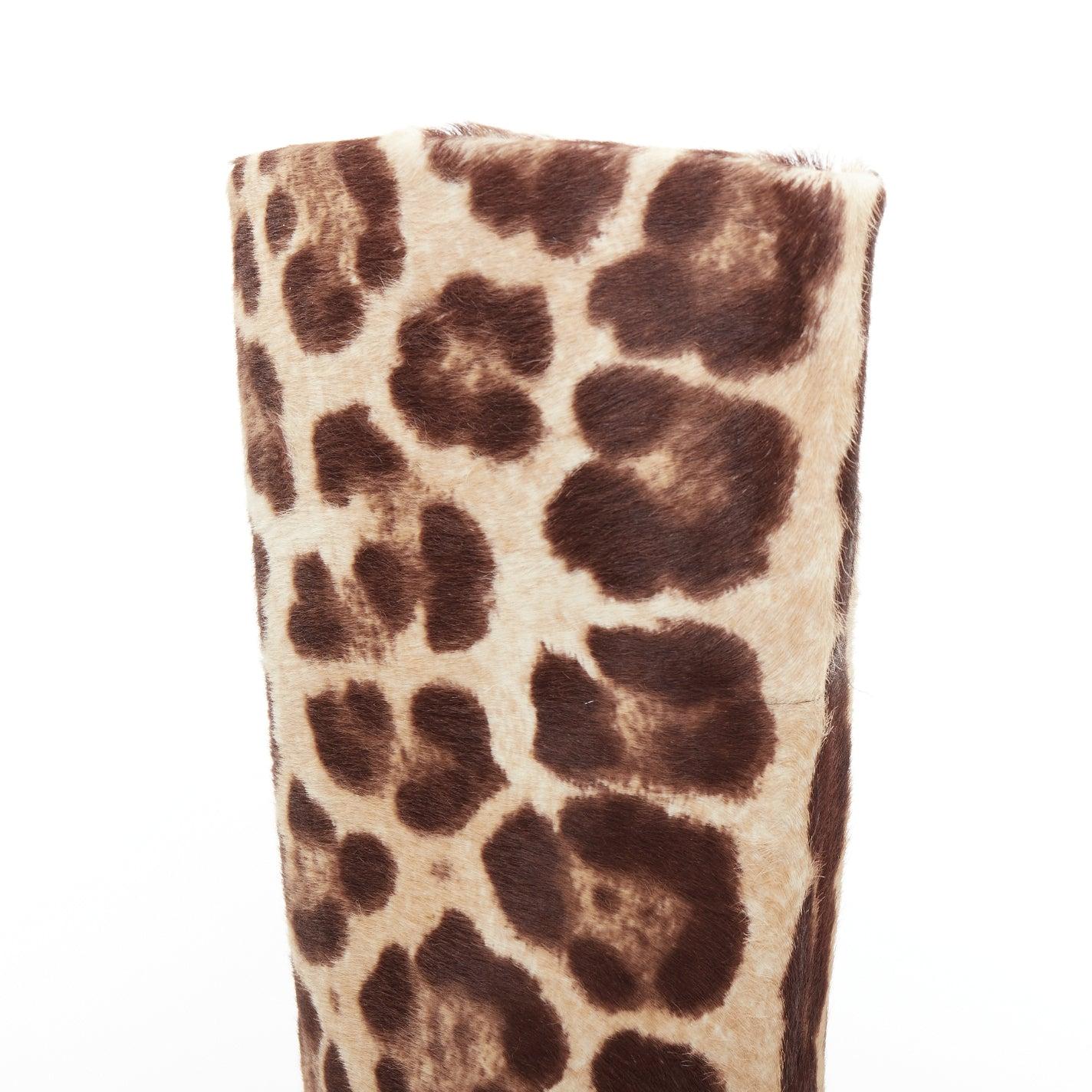 GIUSEPPE ZANOTTI bottes à talon haut imprimé léopard nude marron EU36.5 en vente 2
