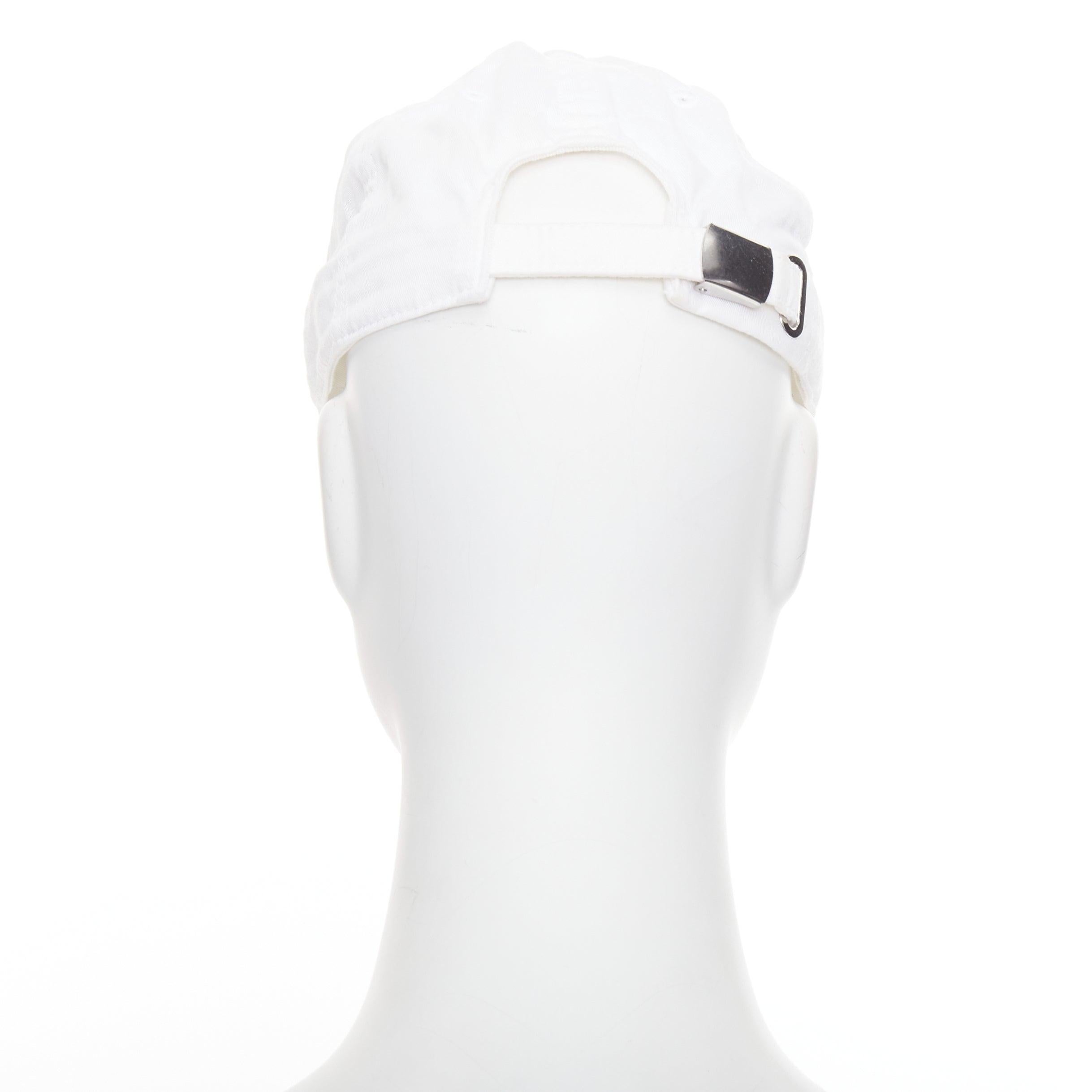 De las mujeres BALENCIAGA gorra de béisbol blanca de algodón negro con logotipo bordado L en venta