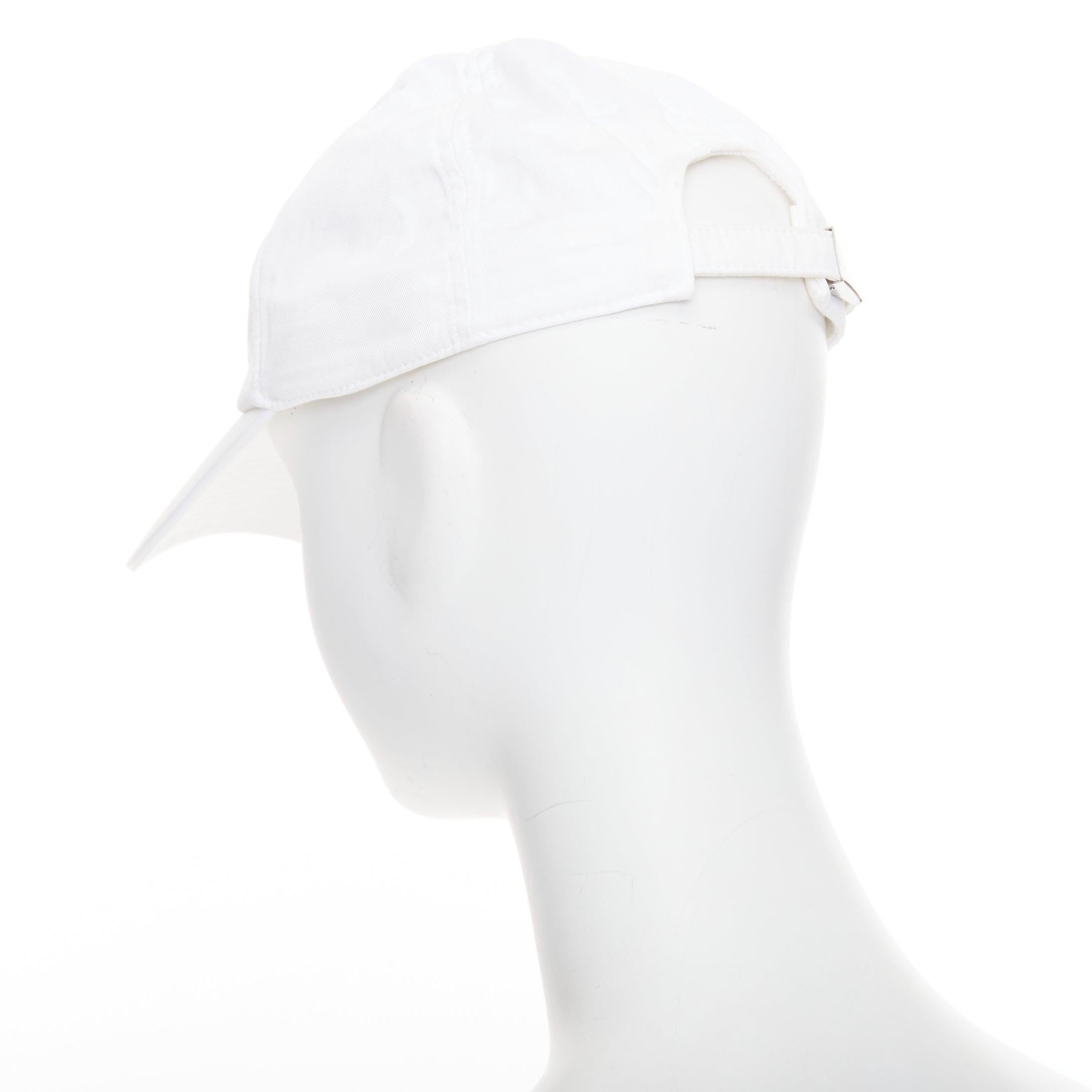 BALENCIAGA gorra de béisbol blanca de algodón negro con logotipo bordado L en venta 1