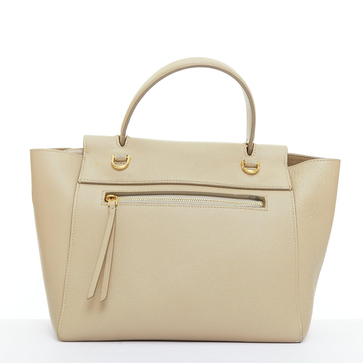 Donna CELINE Mini Belt, borsa in pelle di vitello beige con manico passante in vendita
