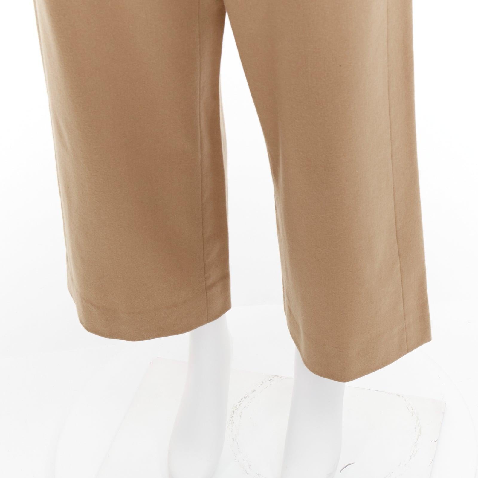 MAX MARA ' camel Schurwollmischung Kordelzug Taille weites Bein abgeschnittene Hose 32