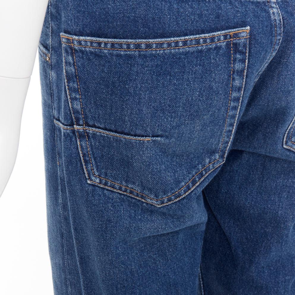 CHRISTIAN DIOR azul lavado bolsillos con pinzas dobladillo deshilachado vaqueros anchos cropped FR32 XXS
Referencia: NKLL/A00554
Marca: Dior
Diseñadora: MARIA GRAZIA CHIURI
Material: Denim
Color: Azul
Patrón: Sólido
Cierre: Bragueta con