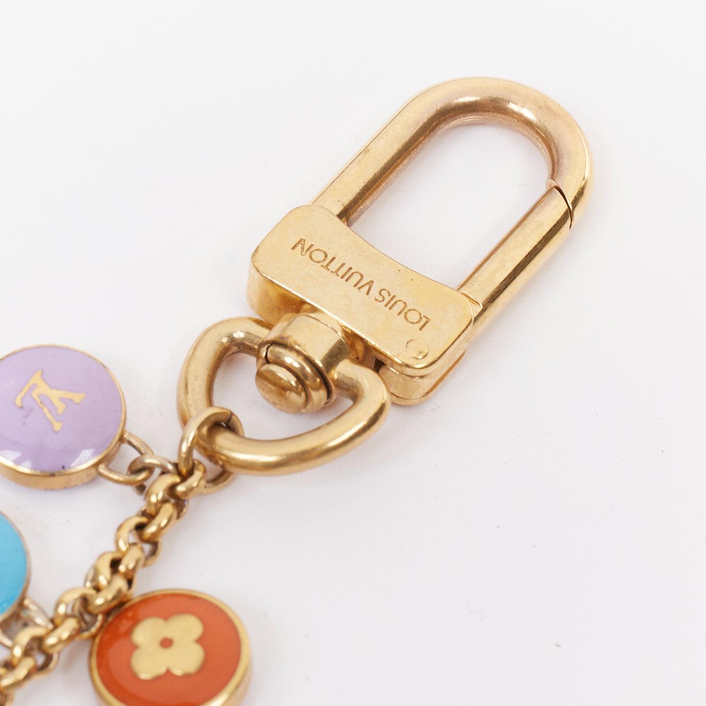 LOUIS VUITTON Portes Cles Chainne Pastille catena d'oro logo charme per borsa In condizioni discrete in vendita a Hong Kong, NT