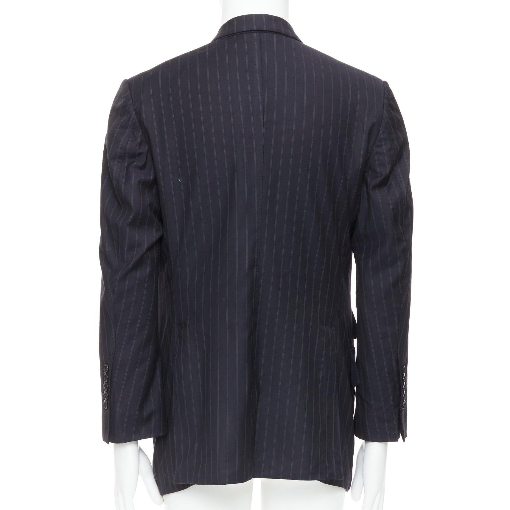TOM FORD Windsor blazer noir à poches à rabat en laine et soie IT50 L Pour hommes en vente