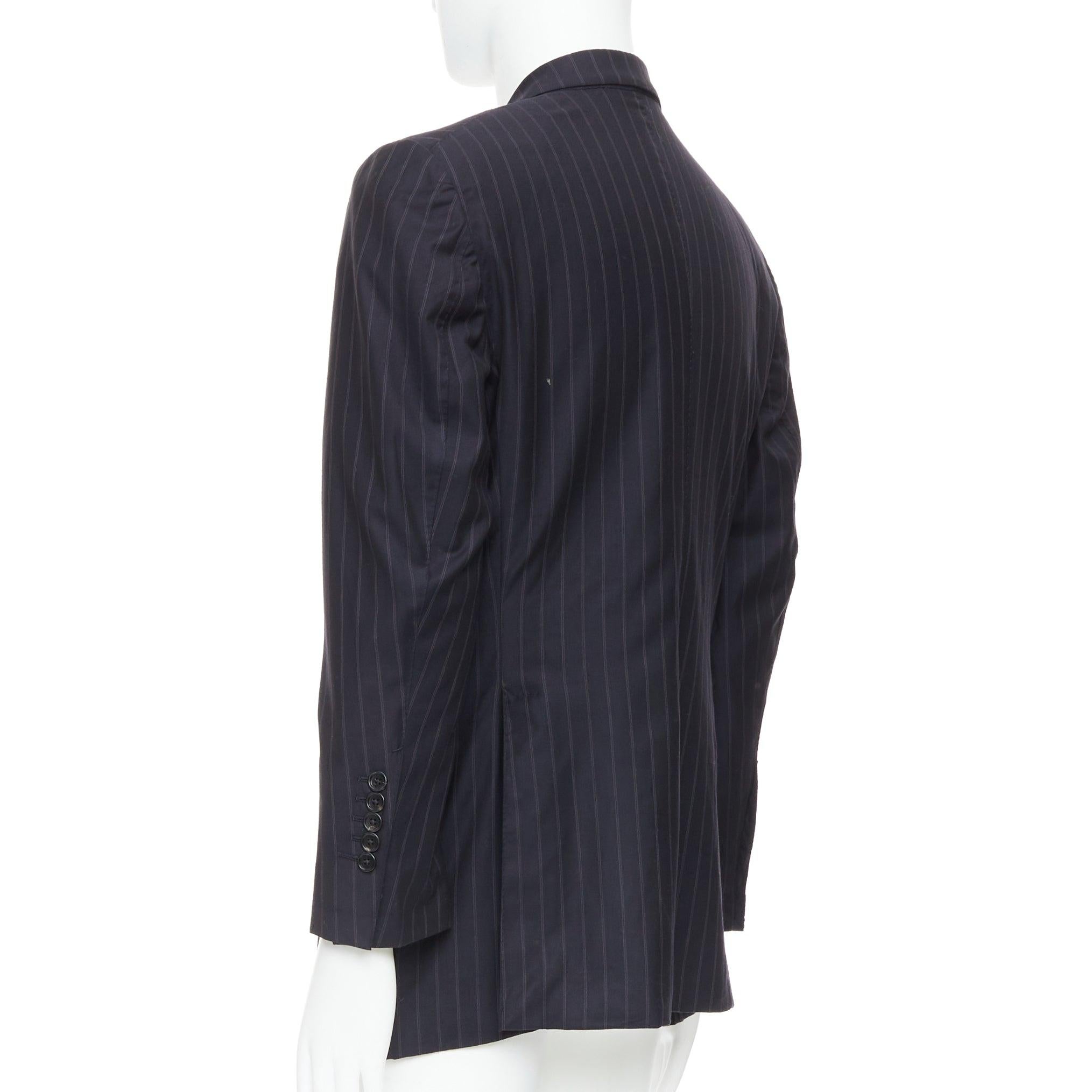 TOM FORD Windsor blazer noir à poches à rabat en laine et soie IT50 L en vente 1
