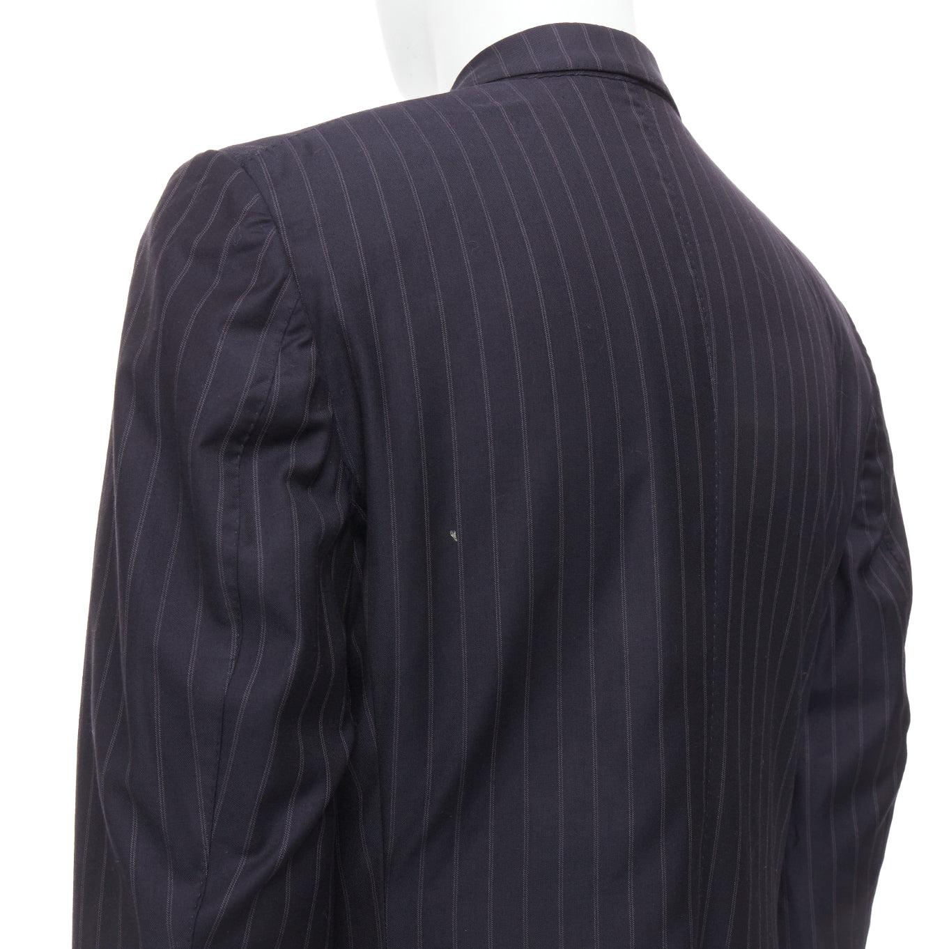 TOM FORD Windsor blazer noir à poches à rabat en laine et soie IT50 L en vente 2