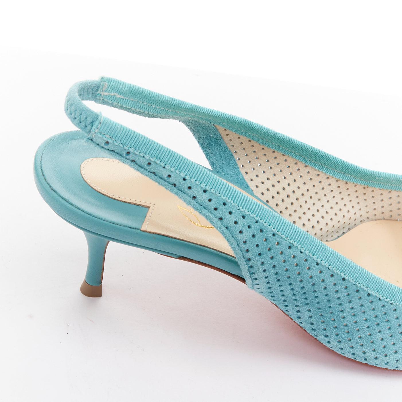 CHRISTIAN LOUBOUTIN A Hall Sling Pump 55 cuir velours pointu slingbacks EU36.5 en vente 3