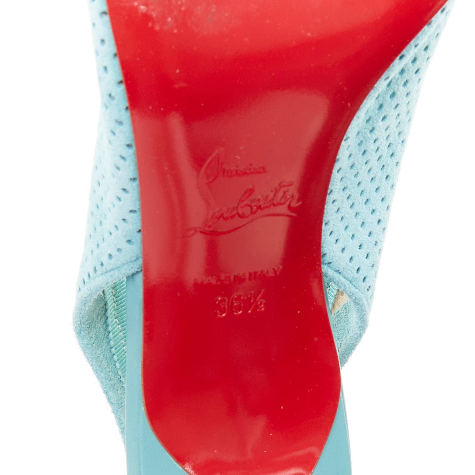 CHRISTIAN LOUBOUTIN A Hall Sling Pump 55 cuir velours pointu slingbacks EU36.5 en vente 5