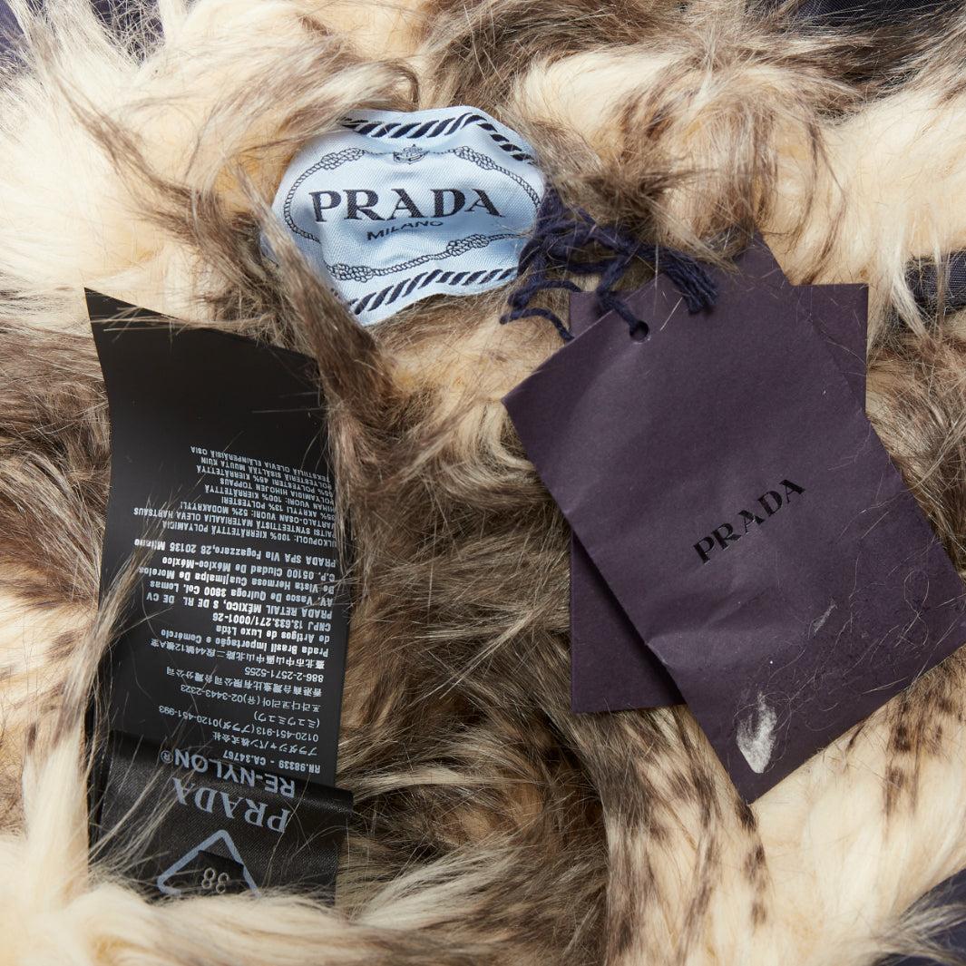 PRADA 2021 Cappotto bomber oversize in pelliccia sintetica IT38 XS Rihanna in vendita 4
