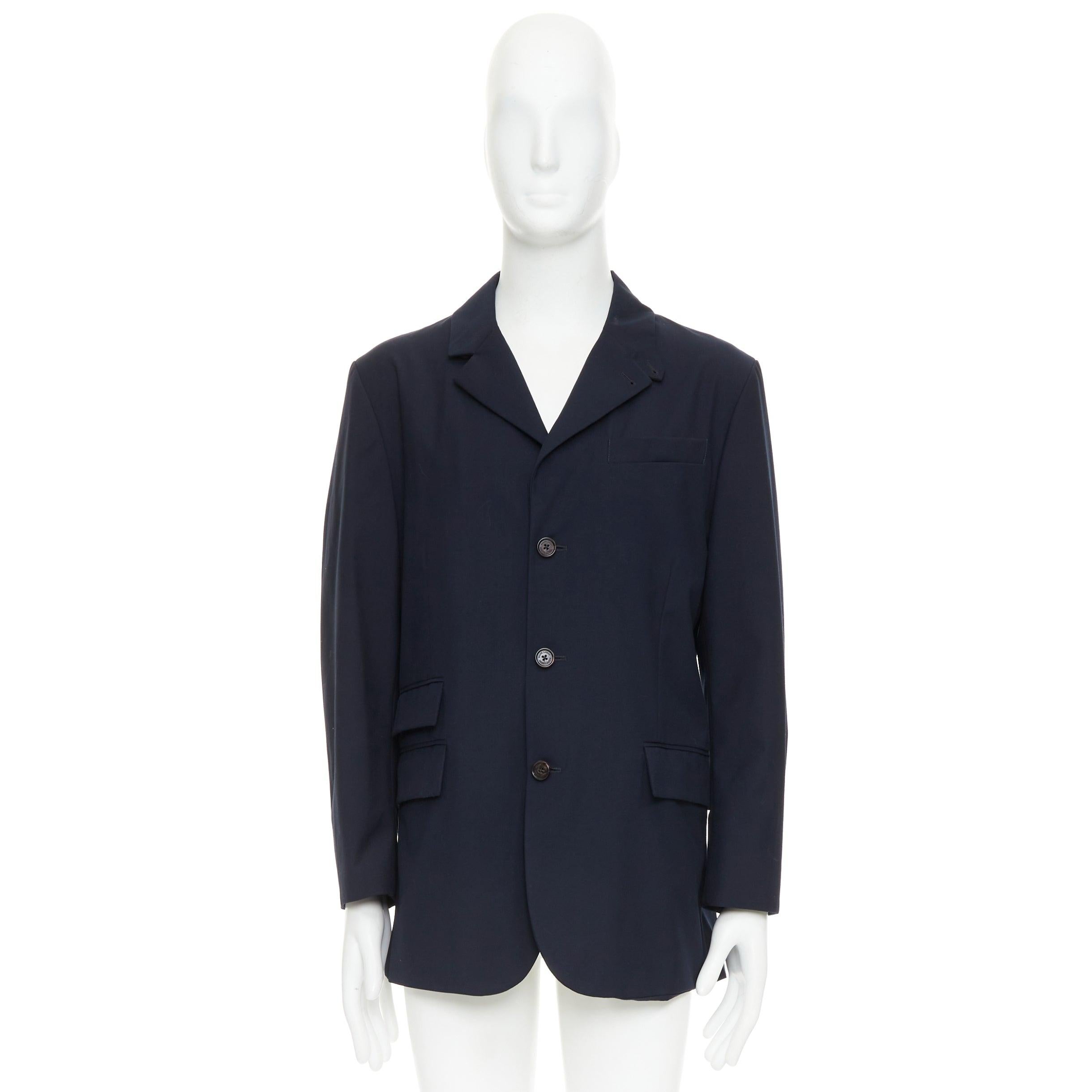 Ralph Lauren Purple Label manteau en sergé marine à 3 poches à rabat et double évent XL en vente 4