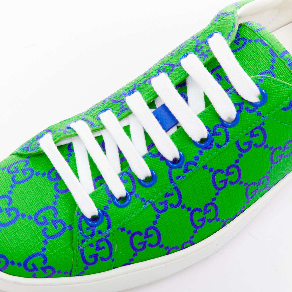 Gucci Ace Supreme Joy Monogram vert bleu baskets UK7.5 EU41.5 en vente 2