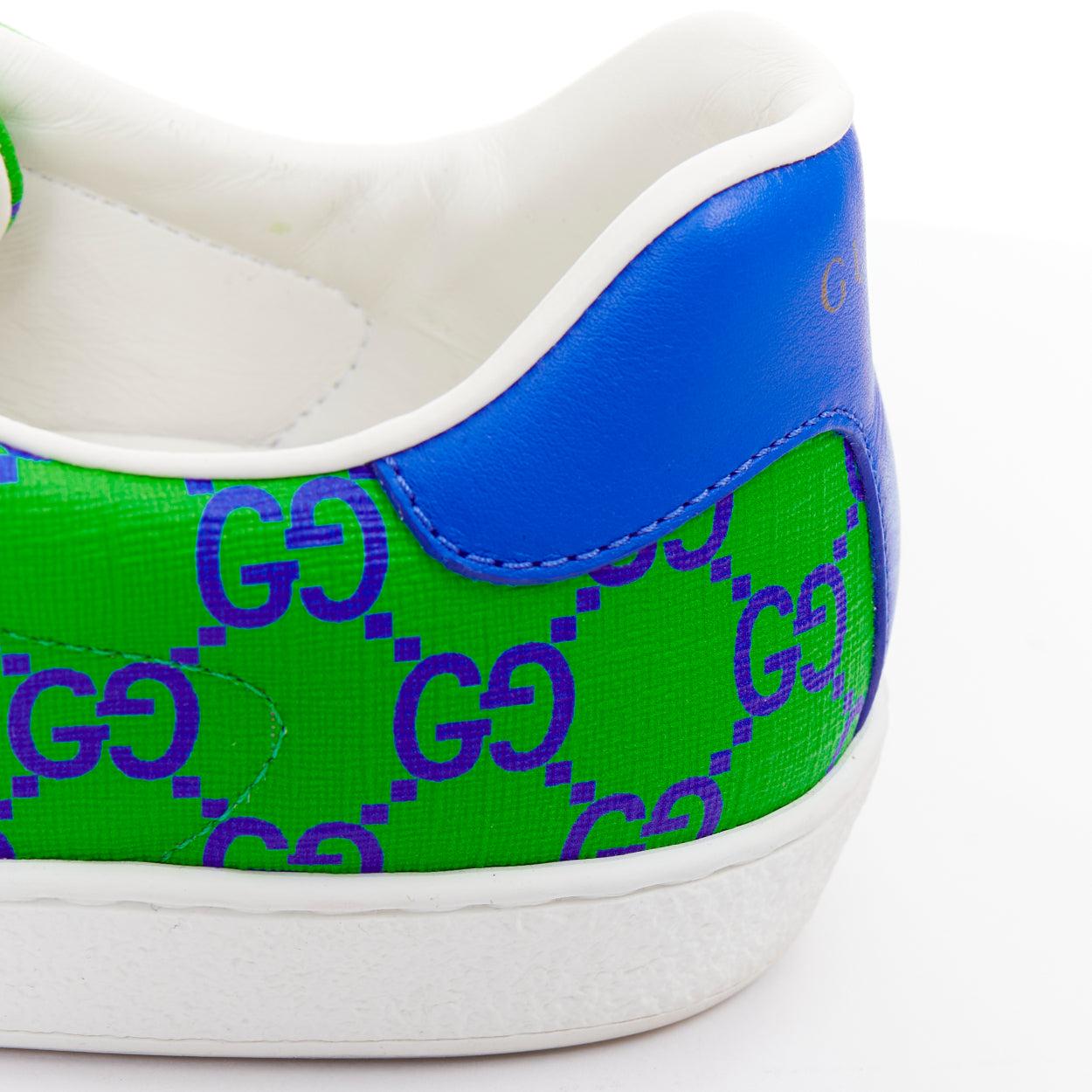 Gucci Ace Supreme Joy Monogram vert bleu baskets UK7.5 EU41.5 en vente 3