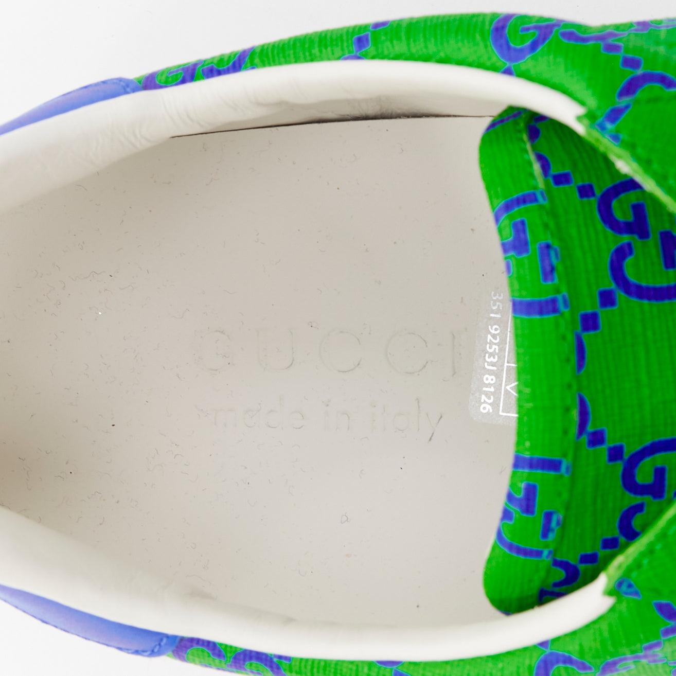 Gucci Ace Supreme Joy Monogram vert bleu baskets UK7.5 EU41.5 en vente 4