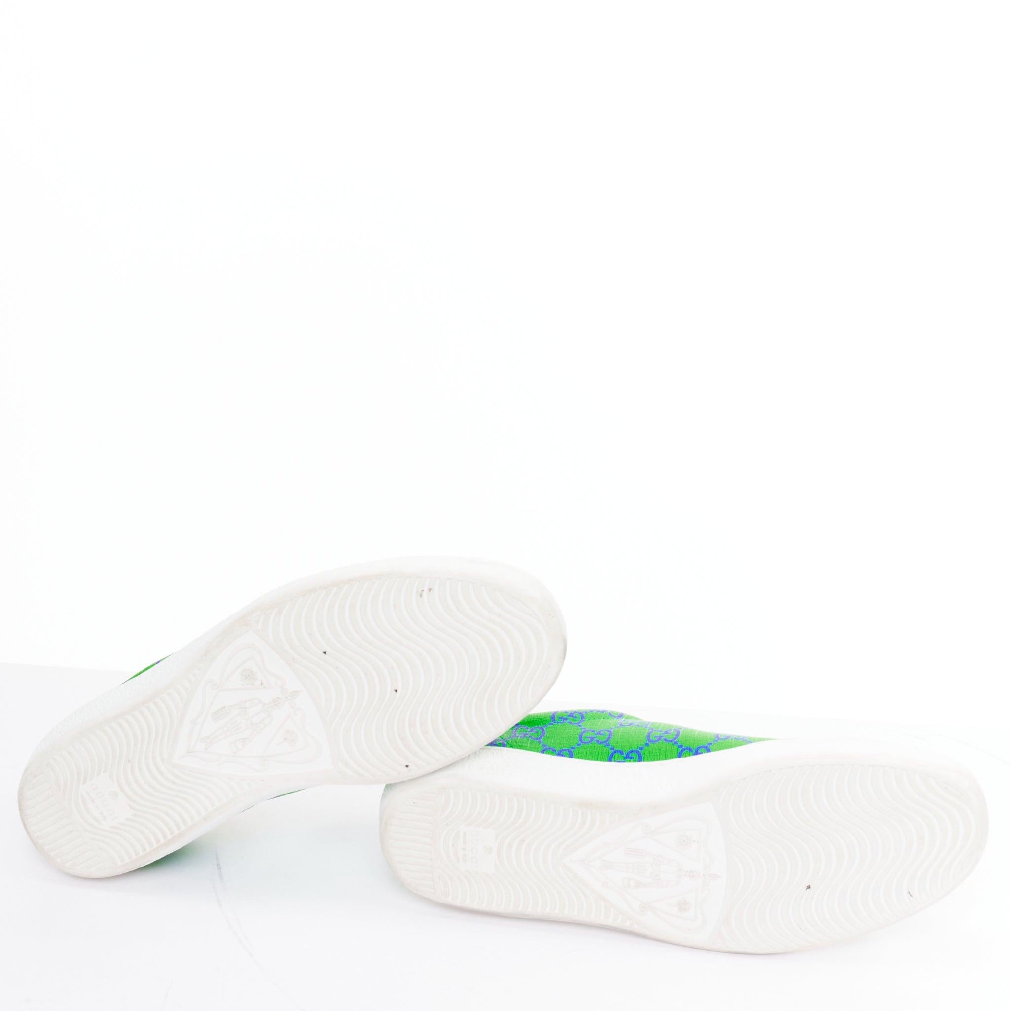 Gucci Ace Supreme Joy Monogram vert bleu baskets UK7.5 EU41.5 en vente 6