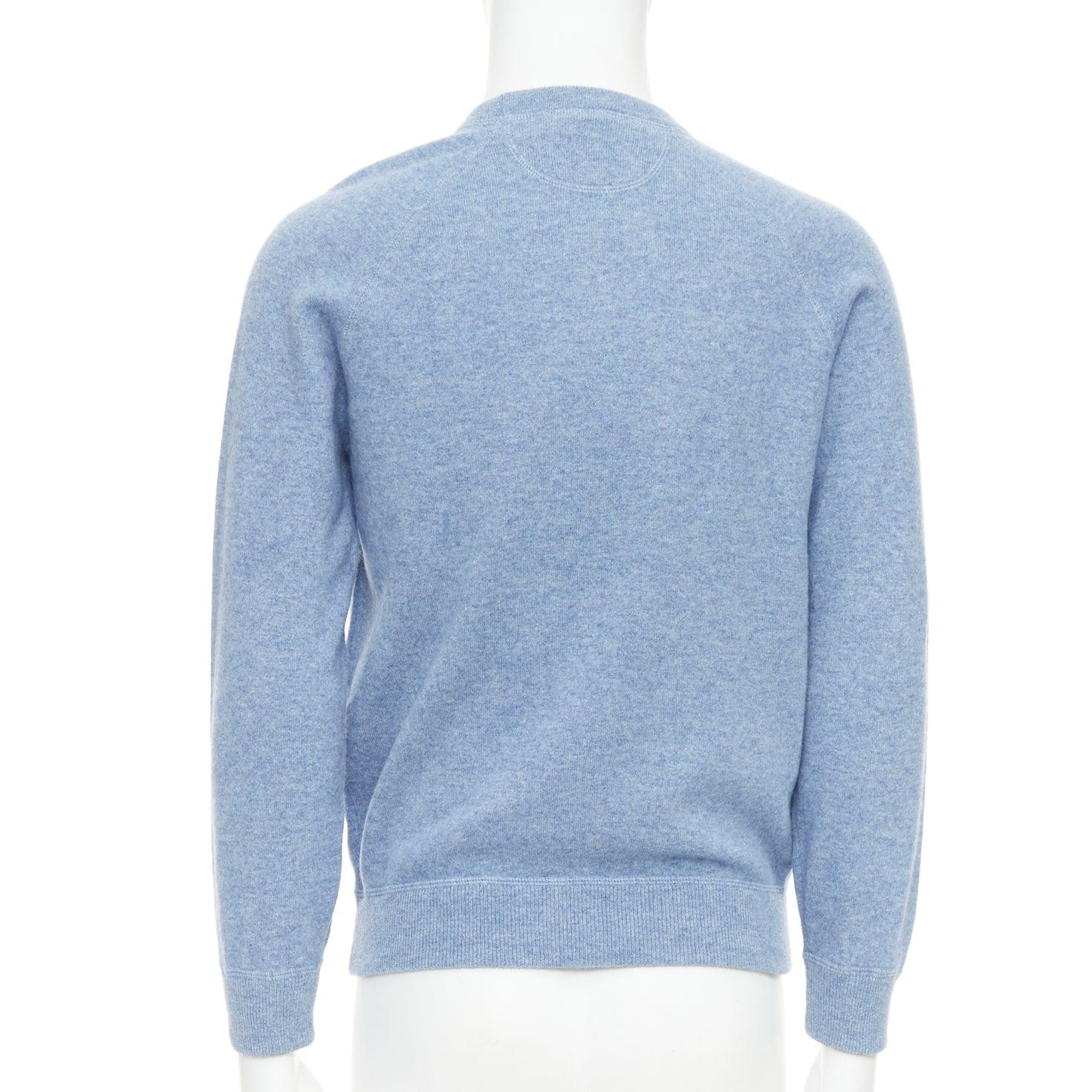 De los hombres BRUNELLO CUCINELLI jersey de punto azul claro lana virgen cachemira seda IT50 L en venta